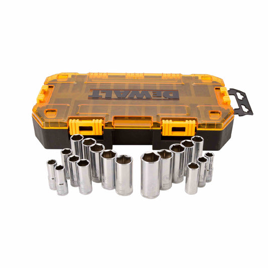 DEWALT DWMT73812, 20 Piece 3/8'' Drive Deep Combination Socket Set