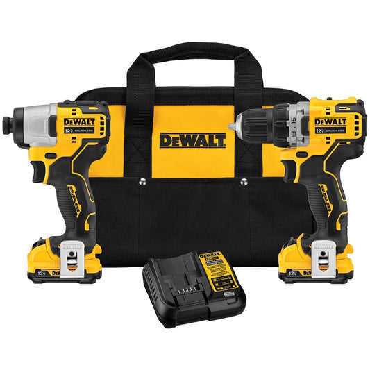 DEWALT DCK221F2, XTREME 12V MAX Brushless 2-Tool Combo Kit (Drill, Impact)