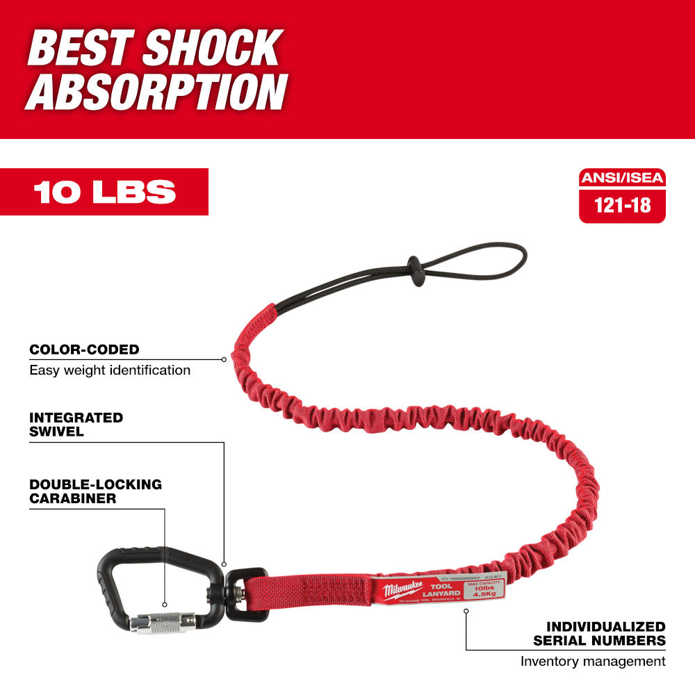 Milwaukee 48-22-8810, 10lb Locking Tool Lanyard 36"