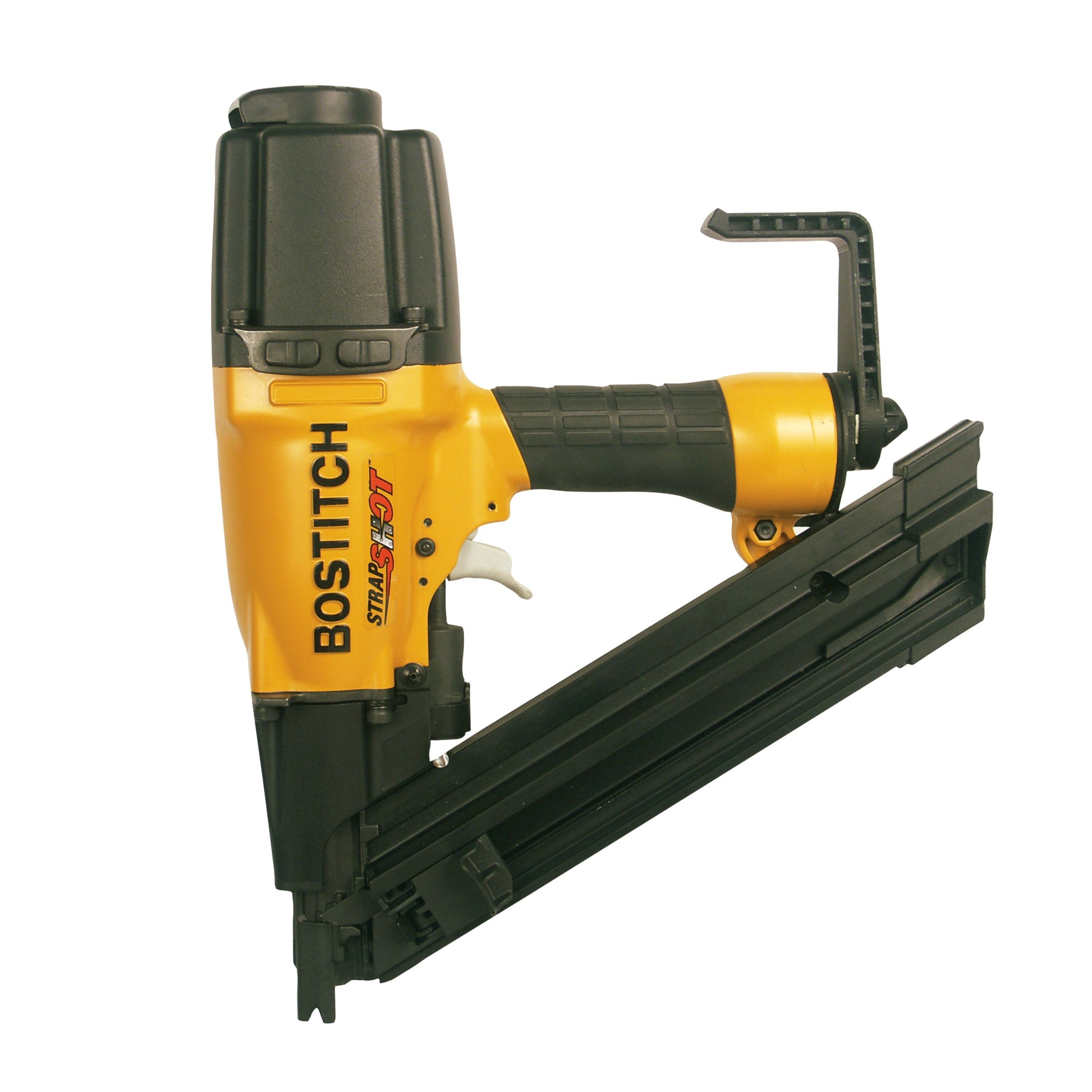 Bostitch MCN250S, 35 Degree Metal Connector Framing Nailer STRAPSHOT, Short Magazine (Paper Collated)