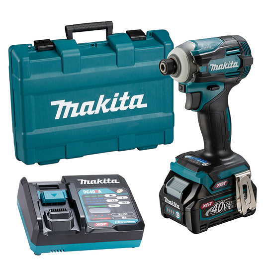 Makita TD001GM103, XGT 40V (4.0 Ah) MAX Li-Ion Brushless 1/4” Impact Driver Kit