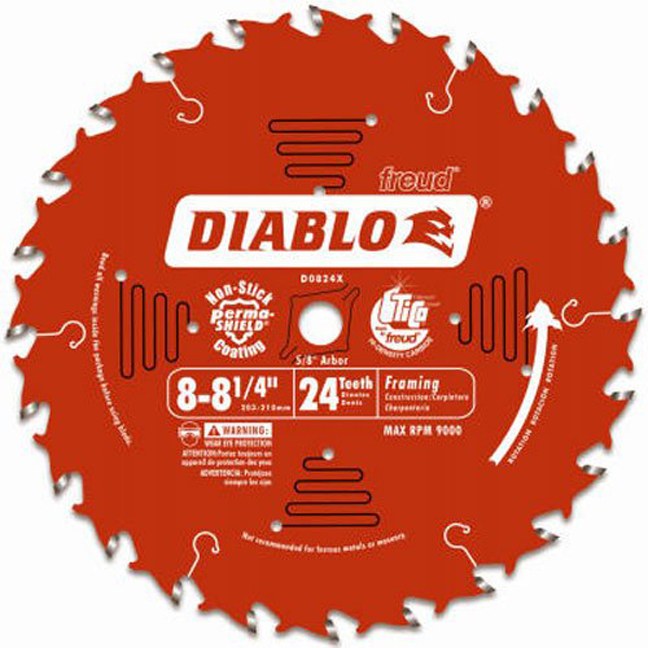 Diablo D0824A, 8-1/4" X 24T Framing Blade