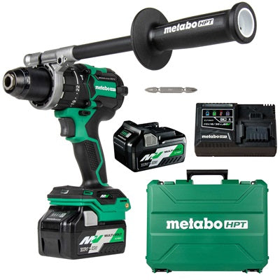 Metabo HPT DV36DC, MultiVolt™ 36V Brushless 1/2-in Hammer Drill Kit 4.0Ah x 2