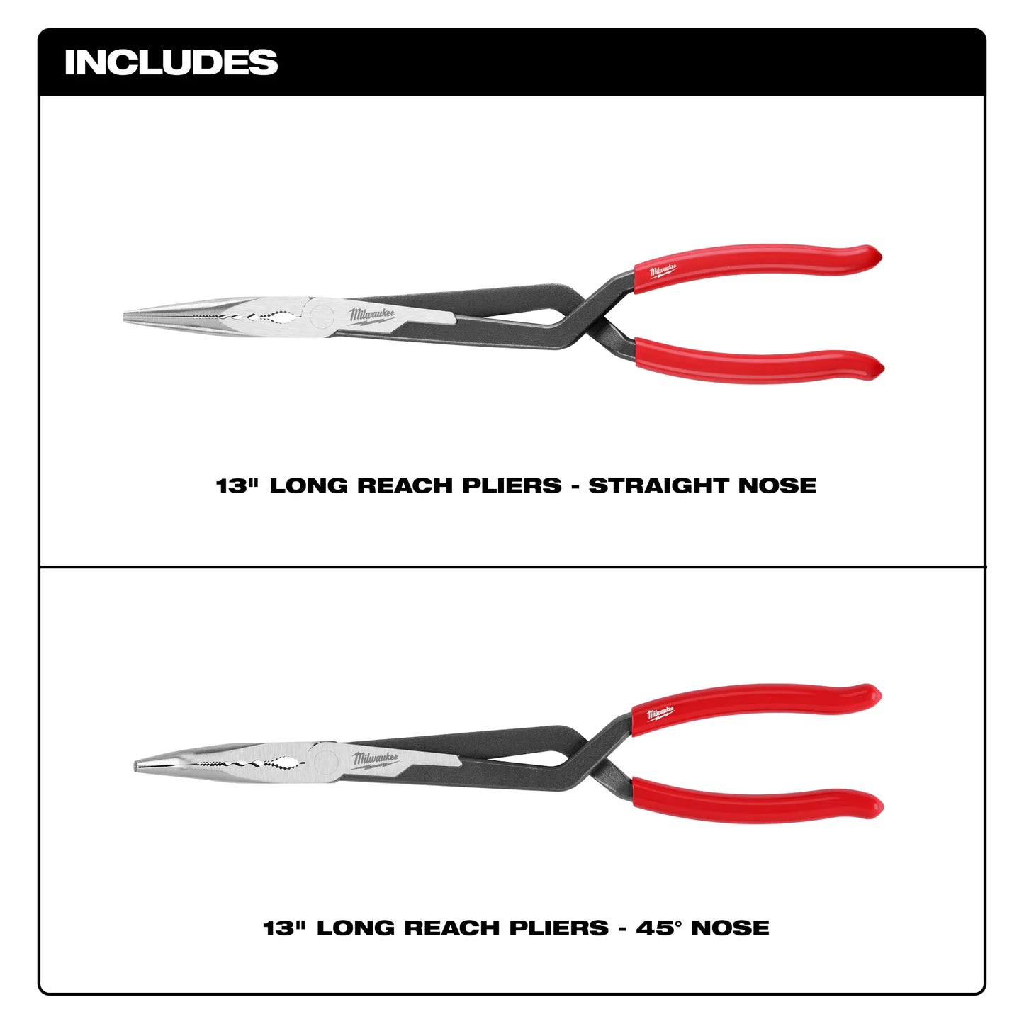 Milwaukee 48-22-6542, 2PC Long Reach Pliers Set