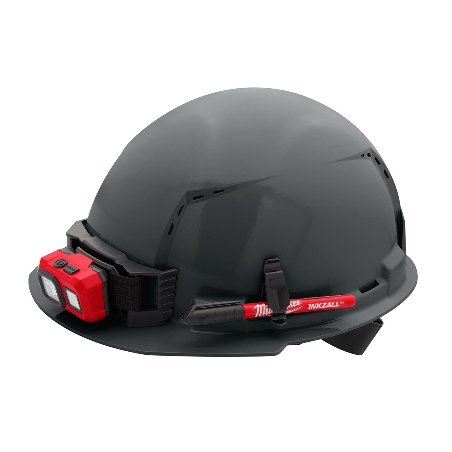 Milwaukee 48-73-1214, BOLT Gray Type 1 Class C Front Brim Vented Hard Hat with 4 Point Ratcheting Suspension