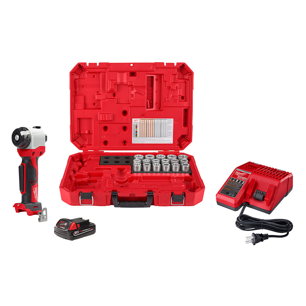 Milwaukee 2935CU-21S, M18 Cable Stripper Kit with 17 Cu THHN / XHHW Bushings