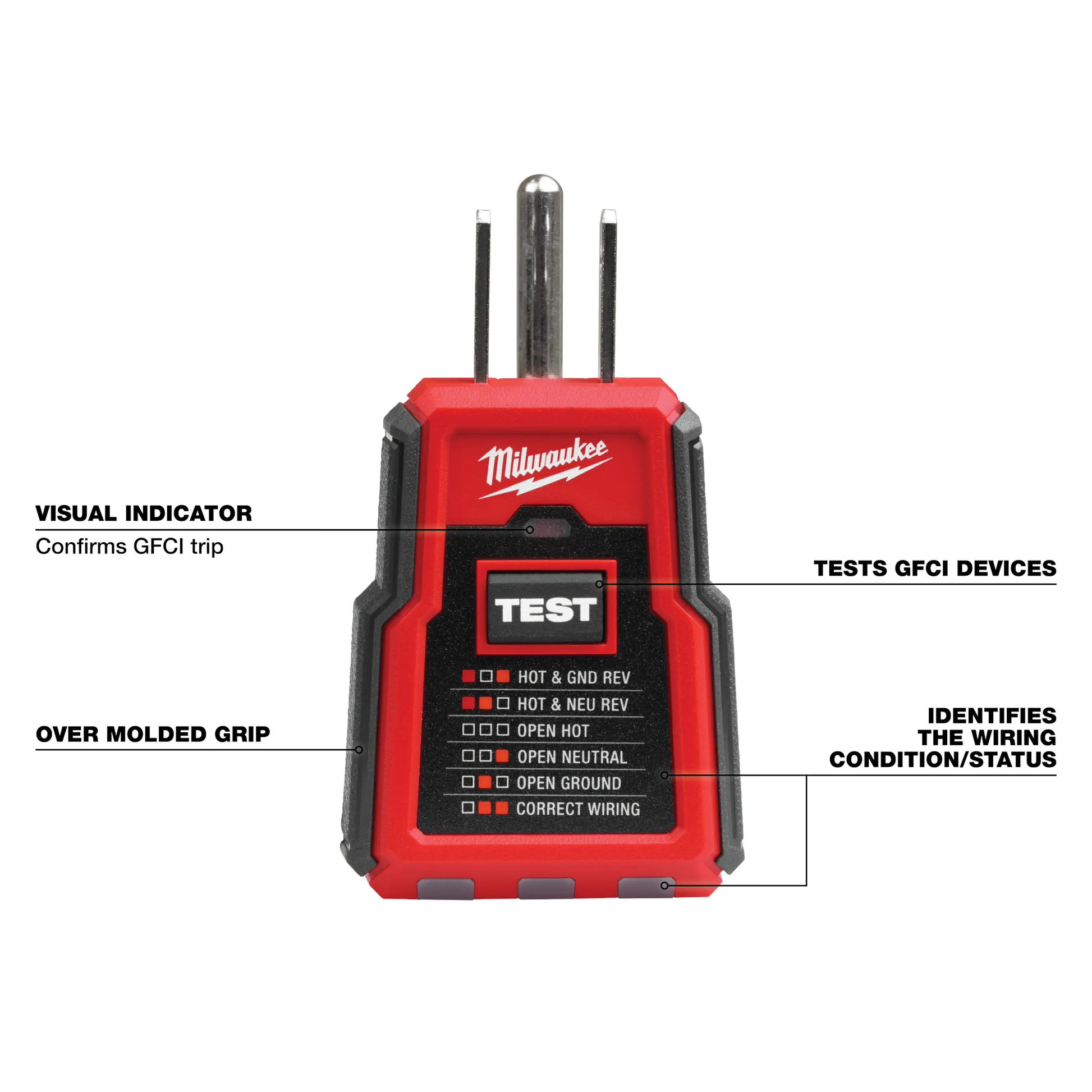Milwaukee 2223-20, GFCI Receptacle Tester