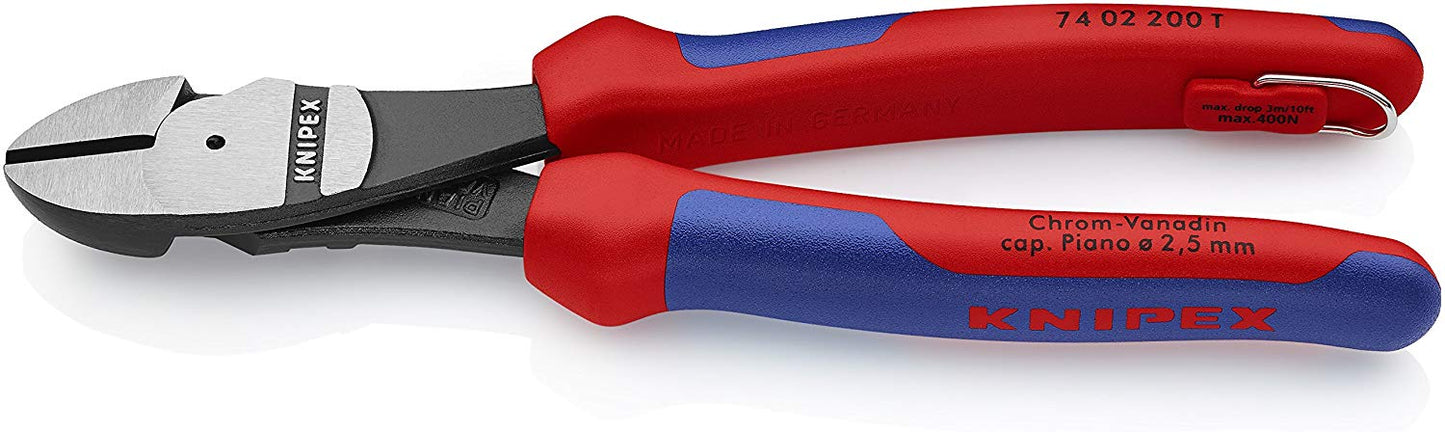 Knipex 74 02 200T BKA, Tethered Side Cutter