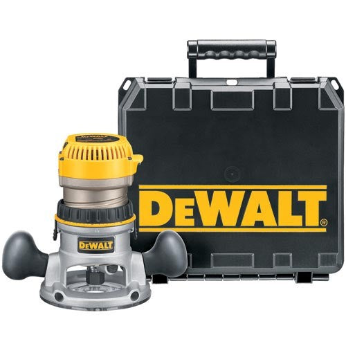 DEWALT DW618K, 2-1/4 HP (maximum motor HP) EVS Fixed Base Router Kit with Soft Start