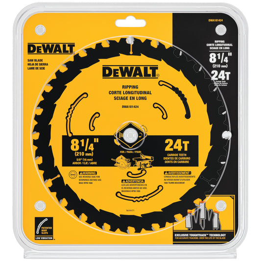 DEWALT DWA181424, 8-1/4'' 24 Teeth Circular Saw Blade