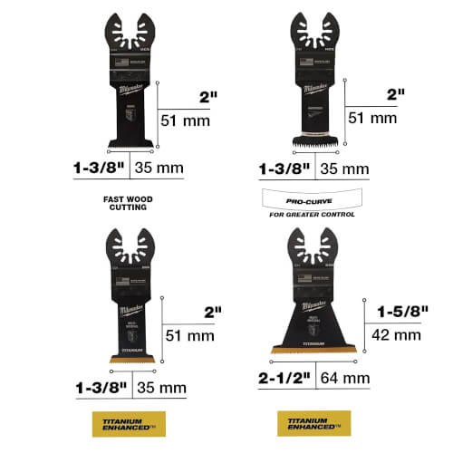 Milwaukee 49-10-9112, 6 pc Open-Lok Multi-Tool Blade Kit