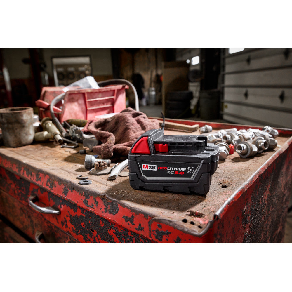 Milwaukee 48-11-1852, M18 REDLITHIUM Extended Capacity Battery, Twin Pack (5.0 Ah)