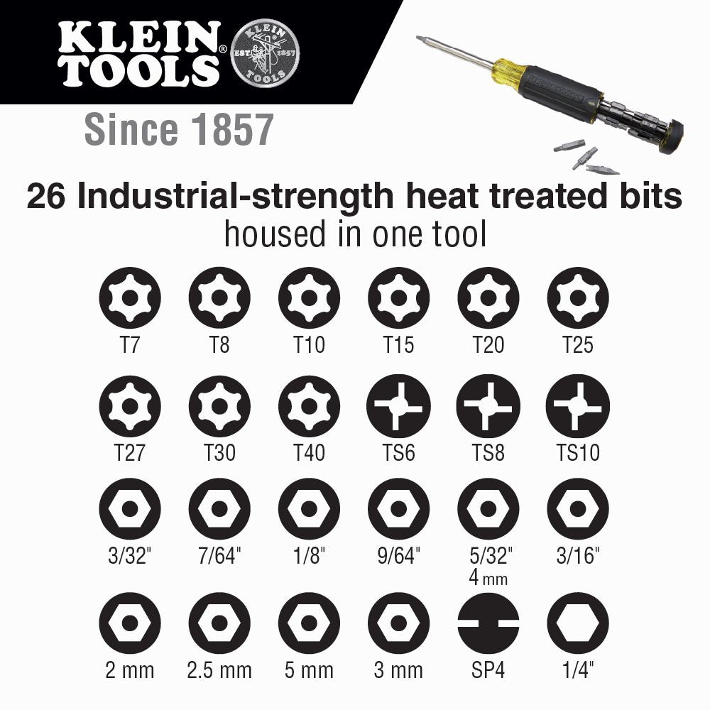 Klein Tools 32307, 27-in-1 Multi-Bit Tamperproof Screwdriver