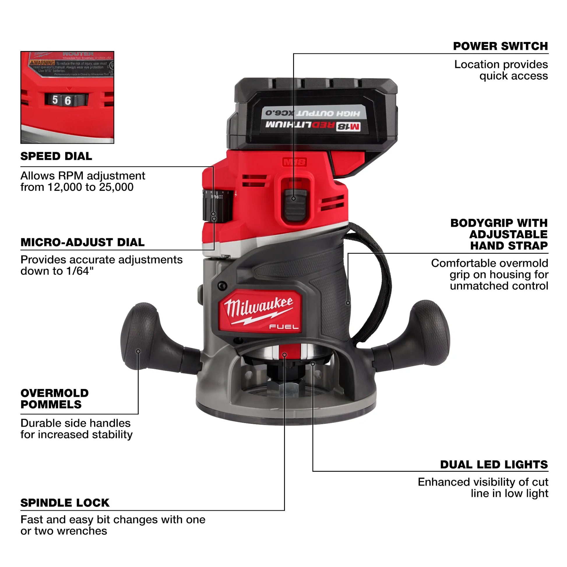 Milwaukee 2838-21, M18 FUEL™ 1/2" Router Kit