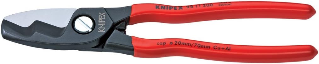 Knipex 95 11 200, Cable Shears with twin cutting edge