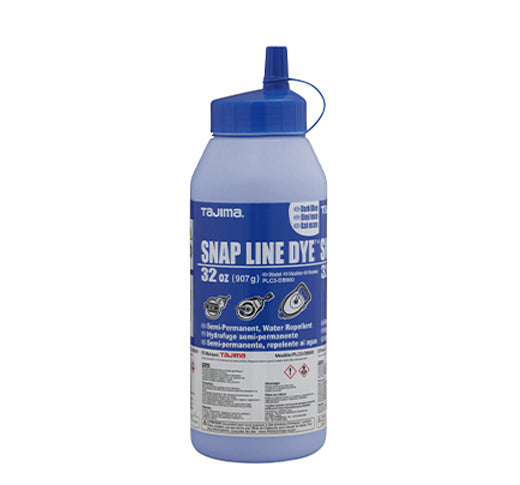 Tajima PLC3-DB900, Snap Line Dye, permanent marking chalk, dark blue, easy-fill nozzle, 32 oz. / 907 g