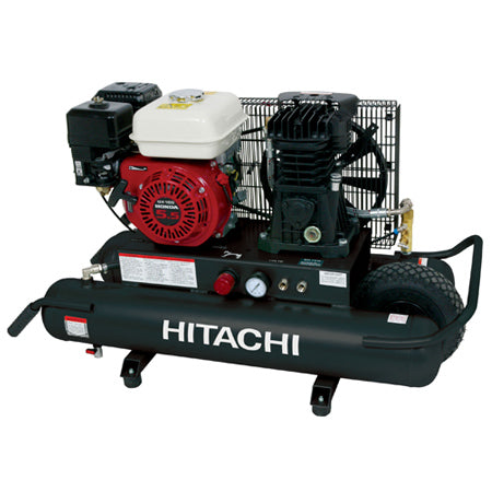 Metabo HPT EC2510E, 5.5 HP Gas Powered Air Compressor, 8 Gallon Wheelbarrel w/ Control Panel, Oil-lube